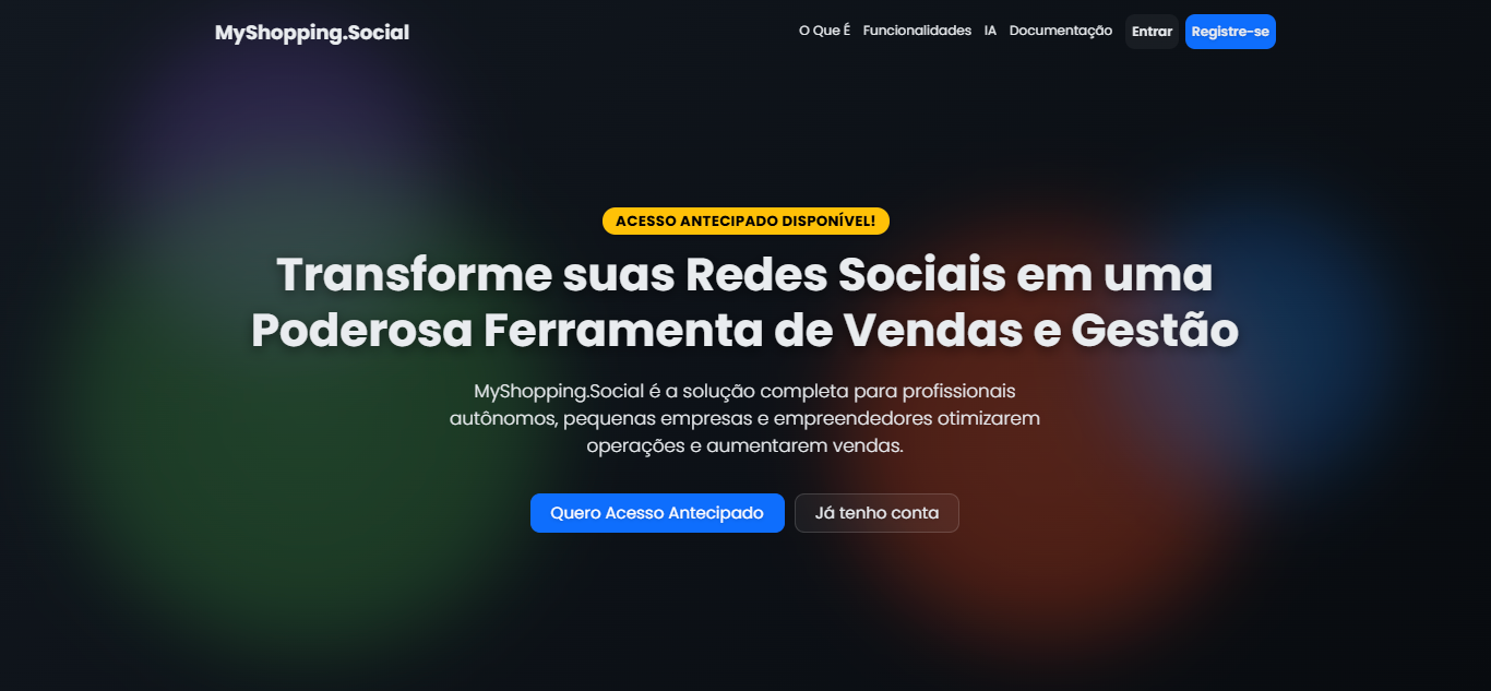 Captura de tela de inicio